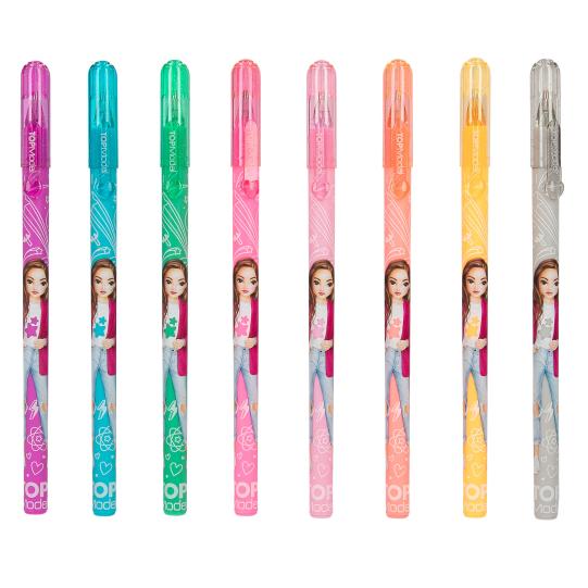 TOPModel juego de bolígrafos de gel con purpurina arco iris