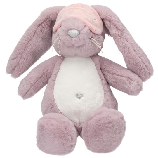 PM conejito de peluche lila con antifaz para dormir