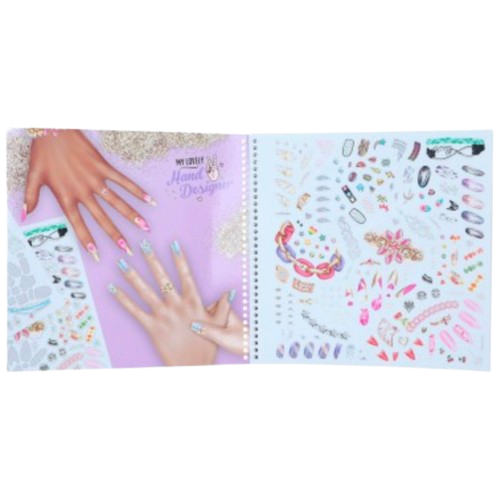 TOPModel Libro de colorear y decorar manos y uñas