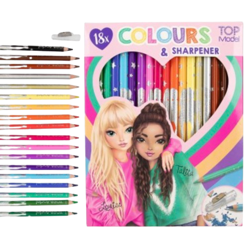 TOPModel set de 18 lápices de colores con sacapuntas