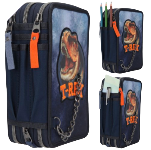 Dino World Estuche triple T-REX