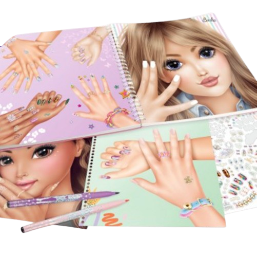 TOPModel Libro de colorear y decorar manos y uñas