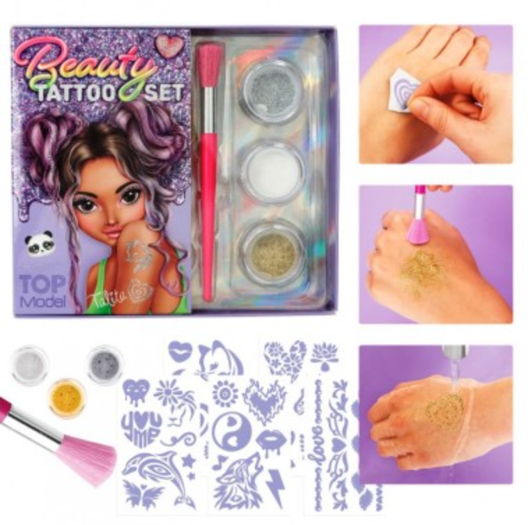 TOPModel set de tatuajes de purpurina BEAUTY and ME