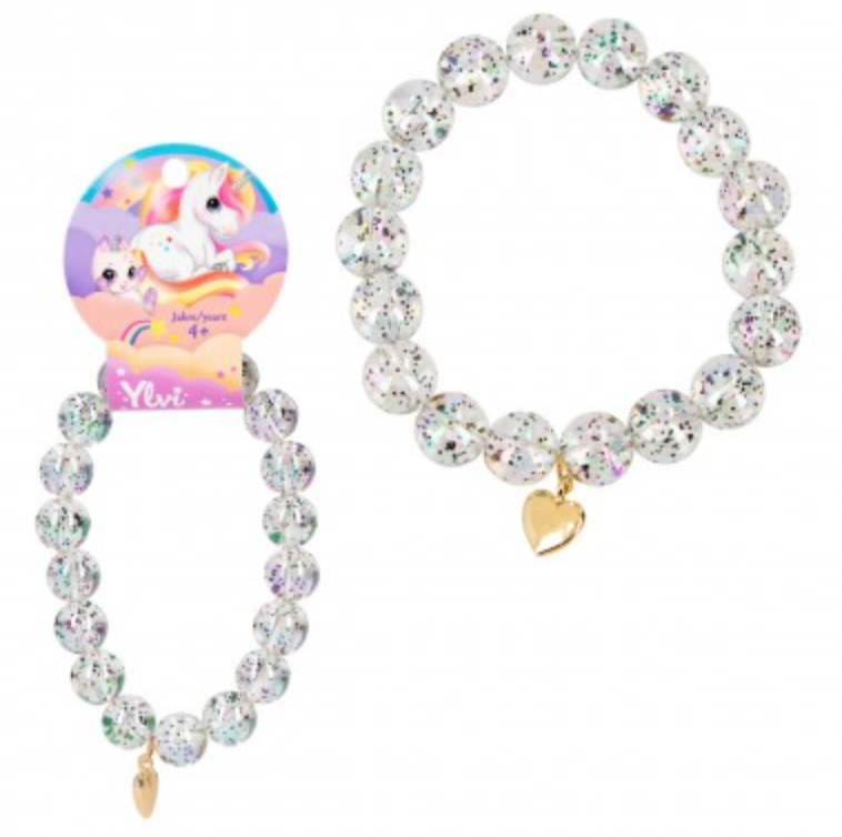 Ylvi pulsera con bolas de purpurina