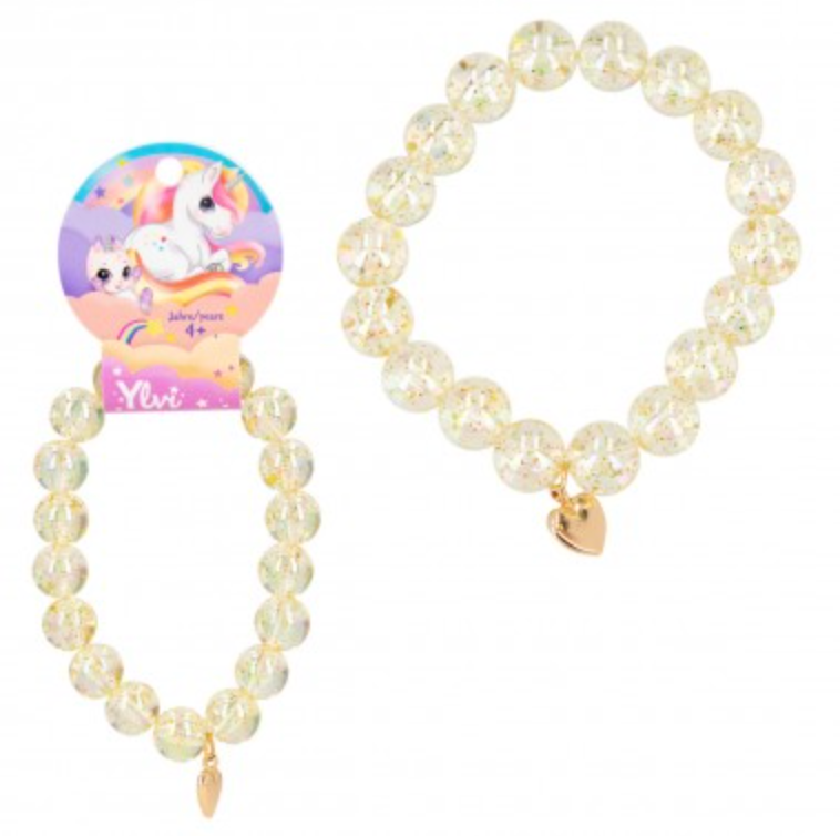 Ylvi pulsera con bolas de purpurina