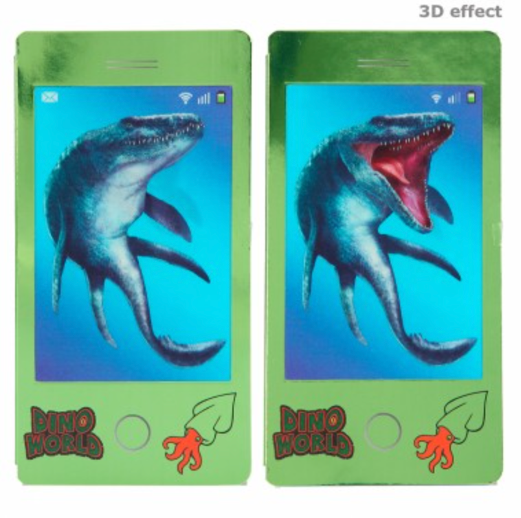Dino World Minilibro de colorear con forma de móvil
