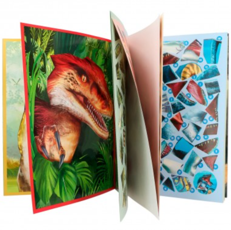 Dino World libro de pegatinas por números