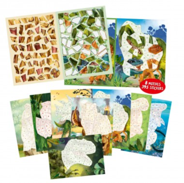Dino World libro de pegatinas por números