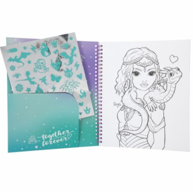 TOPModel libro de colorear DRAGON LOVE