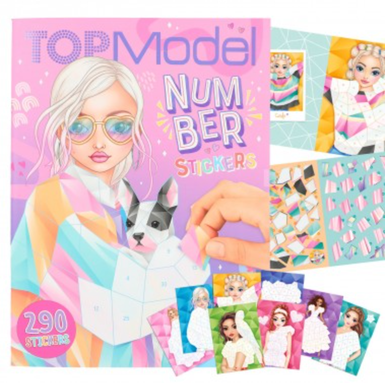 TOPModel libro de pegatinas por números Fantasy
