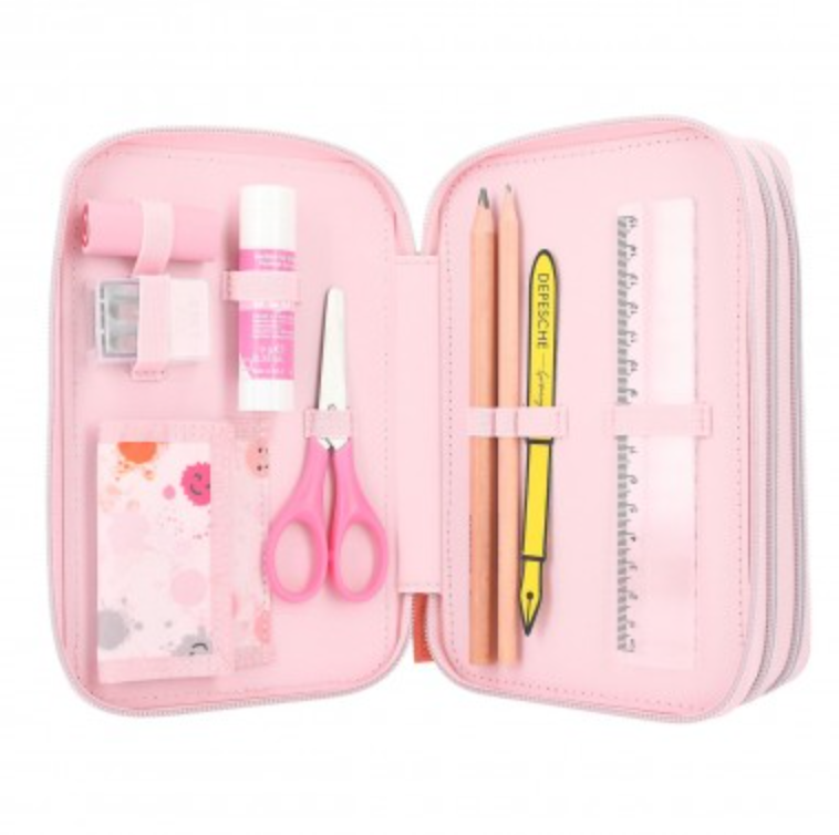TOPModel estuche triple con bolígrafo HAPPY TOGETHER