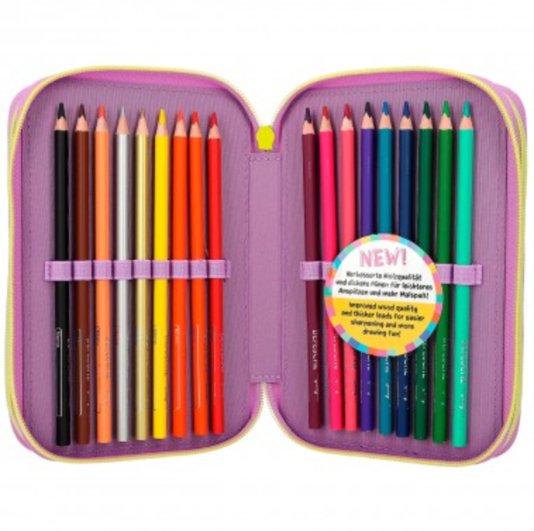 Estuche triple TOPModel con bolsillo frontal
