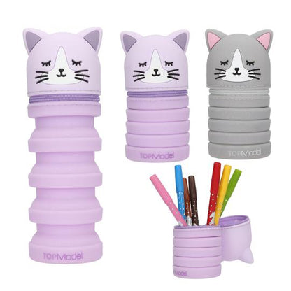 TOPModel Estuche de silicona para lápices gato BLOOMING KITTY