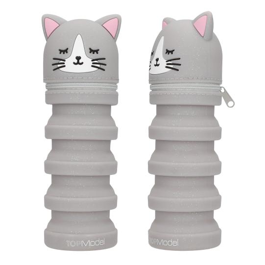 TOPModel Estuche de silicona para lápices gato BLOOMING KITTY
