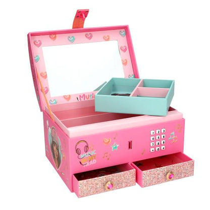 TOPModel caja de joyas grande con código y sonido MUSIC