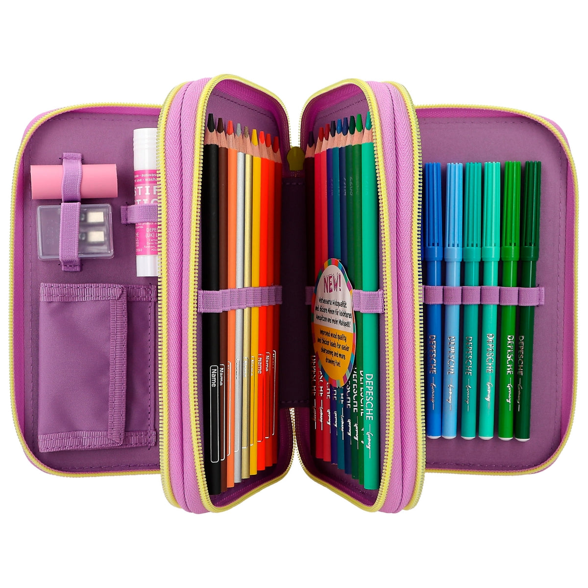 Estuche triple TOPModel con bolsillo frontal