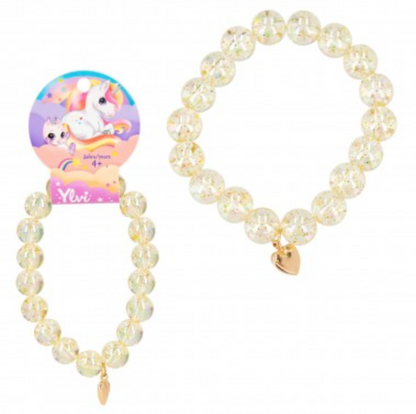 Ylvi pulsera con bolas de purpurina