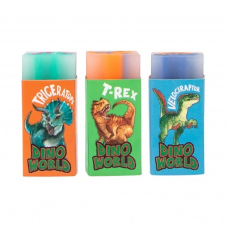Dino World goma de borrar de gelatina
