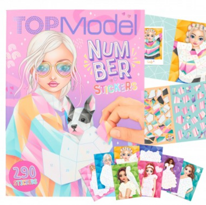 TOPModel libro de pegatinas por números Fantasy