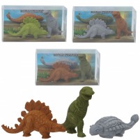 Dino World set de gomas de borrar 3u.