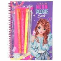 TOPModel Doodle Book neón con set de bolígrafos neón